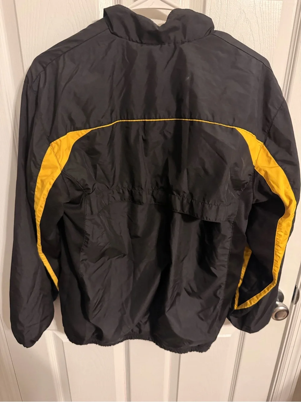 Vintage STARTER Black, Yellow & White Men's Windbreaker Jacket